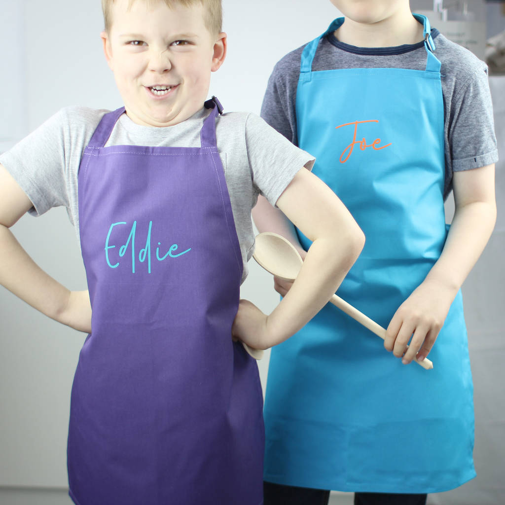 Personalised Name Apron For Kids, 1 of 8