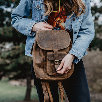 Small Leather Backpack By Scaramanga | notonthehighstreet.com