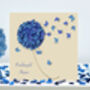 Penblwydd Hapus Mam Blue Hydrangea Butterfly Card, thumbnail 7 of 11
