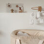 Micro Boucle Bunny And Moon Mobile Ivory Nursery Decor, thumbnail 3 of 4