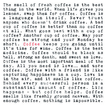 Coffee Quotes Card For Coffee Drinkers, 2 of 4