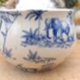 Open Sugar Bowl In Blue Safari Design, thumbnail 1 of 7