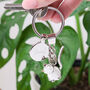 Personalised 3D Cat Keyring With Engraved Charm, thumbnail 2 of 5