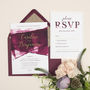 Grace Berry And Gold Wedding Invitations, thumbnail 1 of 4