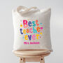 Personalised Best Teacher Ever Bag, thumbnail 1 of 2