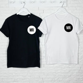 Mr Mrs Couples Matching T Shirt Set, 2 of 3