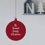 Personalised Family Christmas Bauble Wall Sticker, thumbnail 1 of 3
