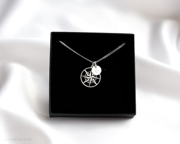 Men’s Compass Necklace – Sterling Silver Travel Gift For Him, 12 of 12