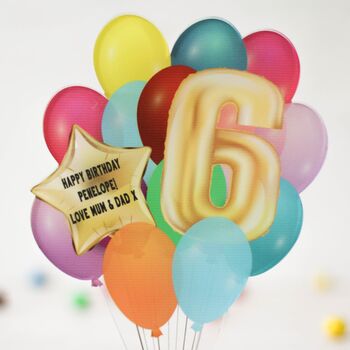 Personalised Balloon Card With Helium Balloon Age, 3 of 5
