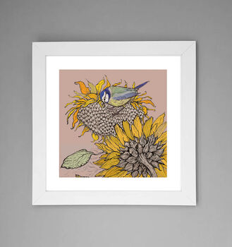 'Blue Tit And Sunflower' Print, 3 of 3