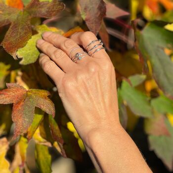 Sterling Silver Beaded Fidget Rings, 7 of 7