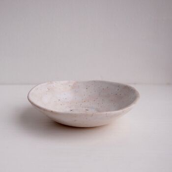 Handmade Mini Speckled Cream Pottery Soap Dish, 3 of 9