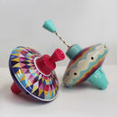 colourful tin spinning top by posh totty designs interiors ...