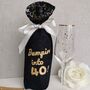 Personalised Bottle Bag, Gold Shimmer Navy Wine Gift, thumbnail 10 of 10