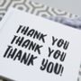 'Thank You, Thank You, Thank You' Card, thumbnail 3 of 4