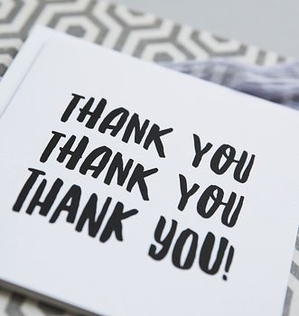 'Thank You, Thank You, Thank You' Card, 3 of 4
