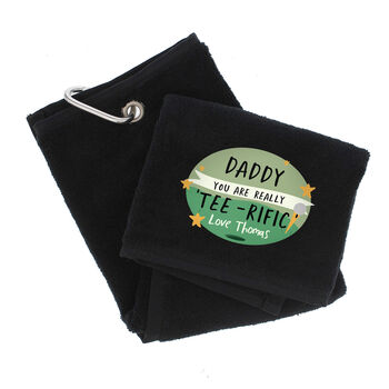 Golf Gifts Personalised Golf Towel, 2 of 5