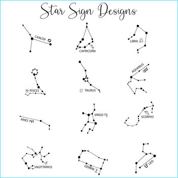Personalised Star Sign Zodiac Large Jewellery Box, 4 of 4