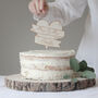 Personalised Traditional Wooden Wedding Cake Topper, thumbnail 3 of 5