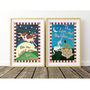 The Lion And The Unicorn Vintage Nursery Print, thumbnail 8 of 10