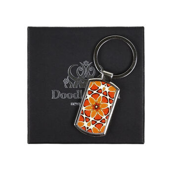 Moroccan Flower Millefiori Print Keyring, 3 of 9