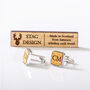 Personalised Square Whisky Wood Cufflinks, thumbnail 1 of 7