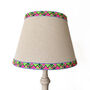 Linen Lampshade With Neon Trim, thumbnail 1 of 3