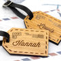 Wedding, Personalised Wooden Couples Luggage Tags, thumbnail 2 of 4