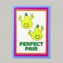 Funny Perfect Pair Couples Retro Love Anniversary Card, thumbnail 1 of 2