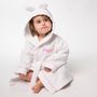 Personalised White And Pink Bathrobe With Bunny Ears, thumbnail 1 of 8