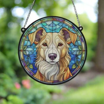 Lurcher Stained Glass Effect Suncatcher, 3 of 5