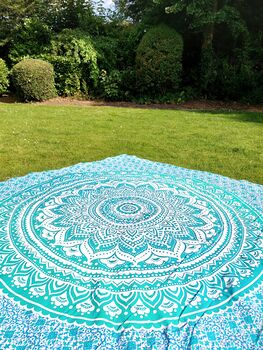 Large Ombre Mandala Picnic Blanket, 3 of 6