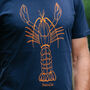 Organic Mens 'Larry The Lobster' T Shirt, thumbnail 4 of 4