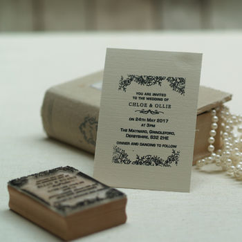 Personalised Wedding Invitation Stamp Lace Design, 2 of 4