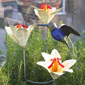 Hummingbird And Lily Garden Sculpture Art023, 4 of 5