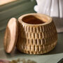 Textured Wooden Box With Lid, thumbnail 2 of 4
