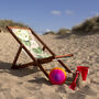 Soft Pastel Pink And White Rose Floral Beach Deckchair, thumbnail 1 of 1