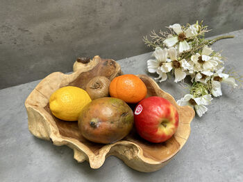 30cm Handmade Wooden Root Bowl – Balinese Gamal Wood, 6 of 12