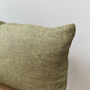 Green Textured Linen Cushion Lumbar, thumbnail 5 of 5