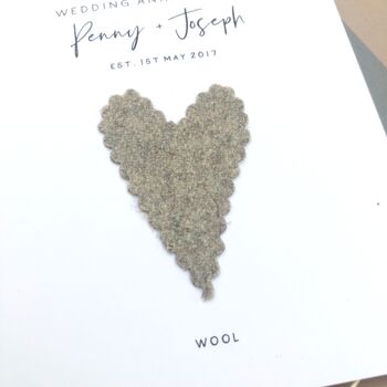 7th Wool Personalised Wedding Anniversary Card, 6 of 7
