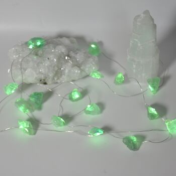 Green Jade Crystal Fairy String Lights, 2 of 5