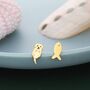 Sterling Silver Mismatched Otter And Fish Stud Earrings, thumbnail 5 of 12