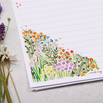 A4 Personalised Letter Writing Paper With Bold Florals, 2 of 5