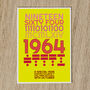 Personalised 60th Birthday Card 1964 Year And Message, thumbnail 5 of 9