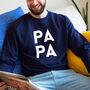 'Papa' Dad Sweatshirt Jumper, thumbnail 1 of 8