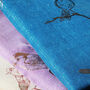 Great British Birds Rose Gold Foil Scarf, thumbnail 8 of 9