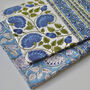 Willowwood Mist Floral Block Printed Tablecloth, thumbnail 9 of 9