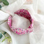 Liberty Pink Hyde Floral Print Knot Headband, thumbnail 5 of 6