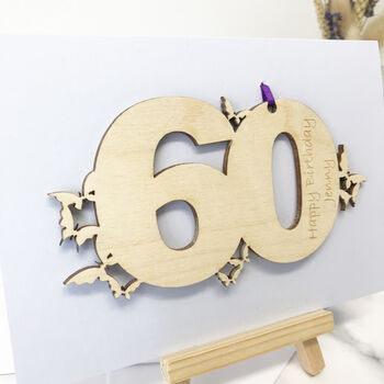 Personalised 60th Birthday Card With Butterflies, 5 of 11