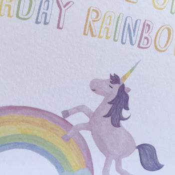 Personalised Unicorn Birthday Card, 3 of 6